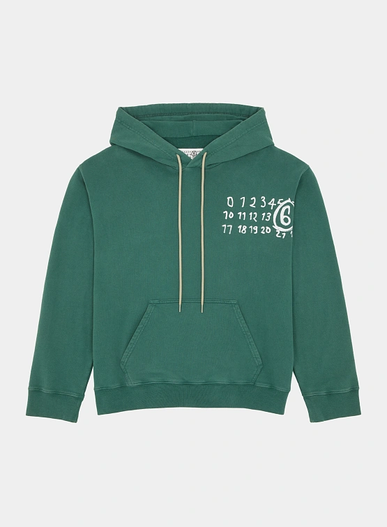 Худи MM6 Numeric Artwork Green