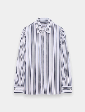 Рубашка Marine Serre Regenerated Striped Poplin Off White