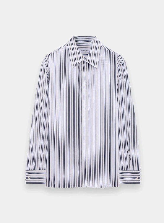 Рубашка Marine Serre Regenerated Striped Poplin Off White