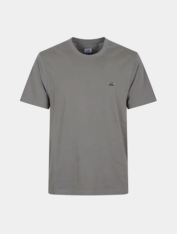 Футболка C.P. Company 30/1 Jersey Logo Patch Fallen Rock