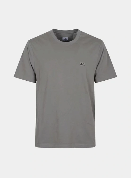 Футболка C.P. Company 30/1 Jersey Logo Patch Fallen Rock