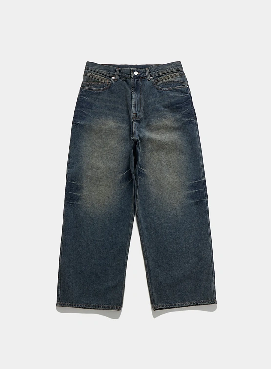 Джинсы UNAFFECTED Wide Denim Blue Beige