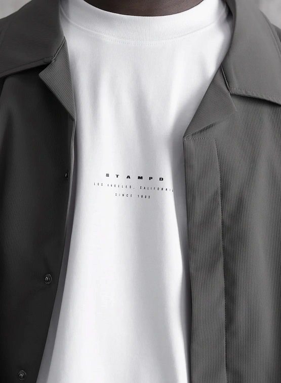 Футболка Stampd Strike Stack Logo Relaxed White