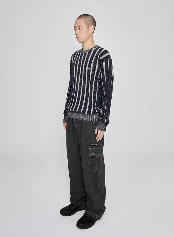 Свитер YESEYESEE Stipe Knit Pullover Black