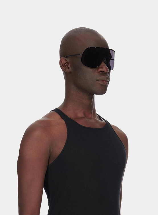 Очки RICK OWENS DRKSHDW Shield Sunglasses Black