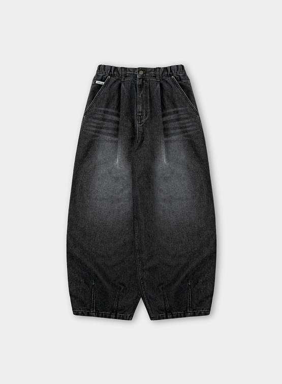 Джинсы ANGLAN Tin Denim Washing Balloon Pants Black Denim