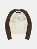 Женский лонгслив LMC Wm Gradation Lettering Raglan Long Brown