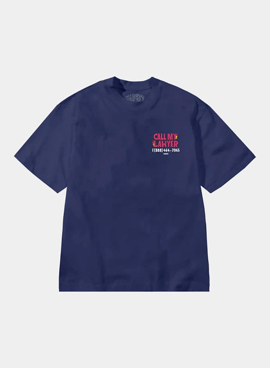 Футболка MARKET HOT STUFF CALL MY LAWYER T-SHIRT Blue