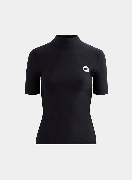 Женская футболка Coperni High Neck Fitted Black