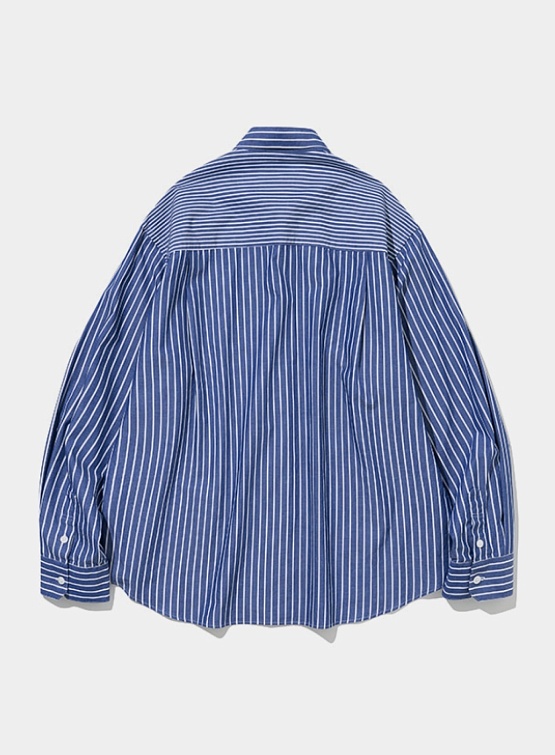 Женская рубашка Uniform Bridge Stripe Shirts Blue