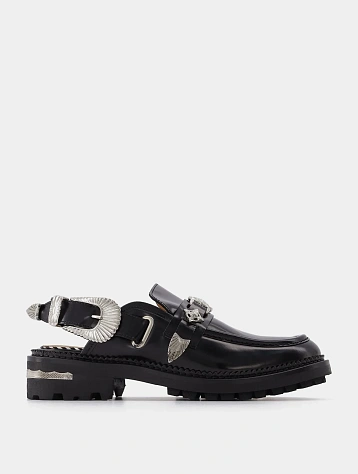 Женские лоферы TOGA Metal Mule Polido Black