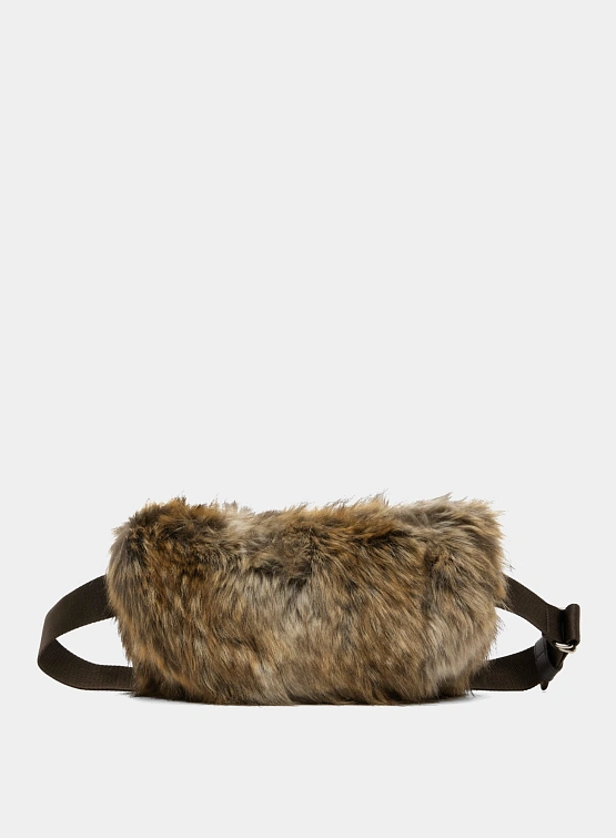 Сумка MM6 Maison Margiela Faux Fur Belt Bag Brown