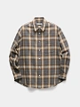 рубашка coor ombre flannel one pocket check brown