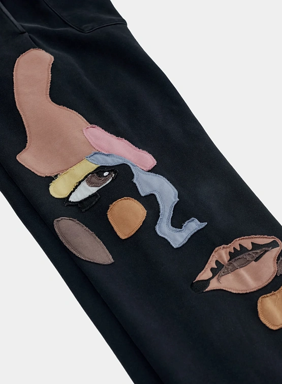 Брюки KidSuper Side Eye Face Black