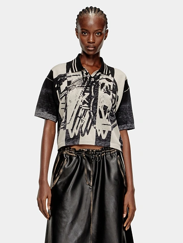 Женское поло Diesel M-Oliba-Polo Maglia Black