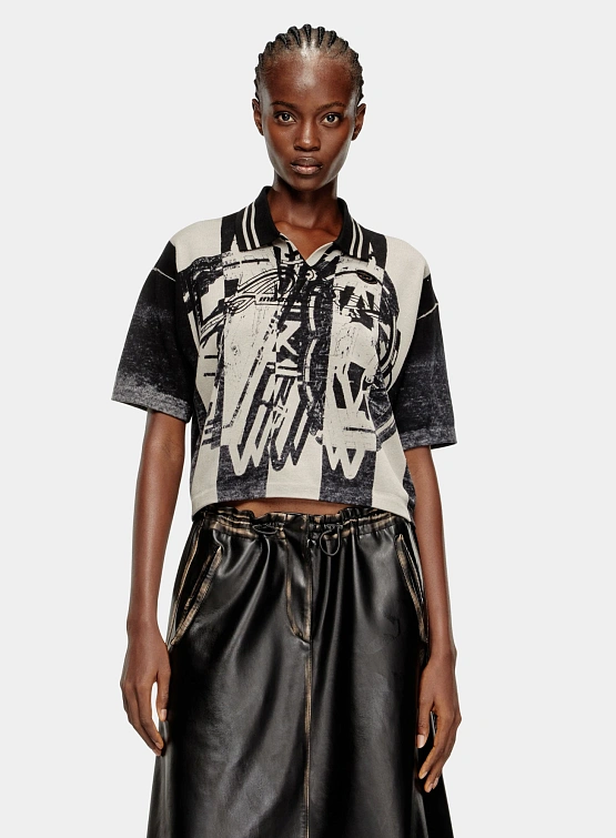 Женское поло Diesel M-Oliba-Polo Maglia Black