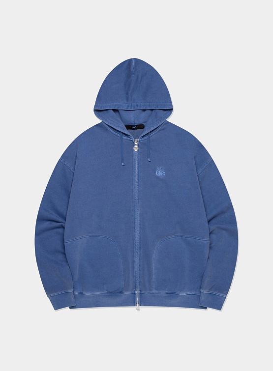 Зип-худи LMC Overdyed Spiral Zip-Up Hoodie Blue