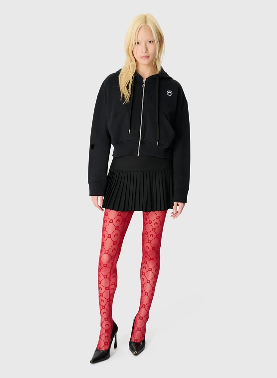 Женские колготки Marine Serre Moonogram Mesh Flock Red