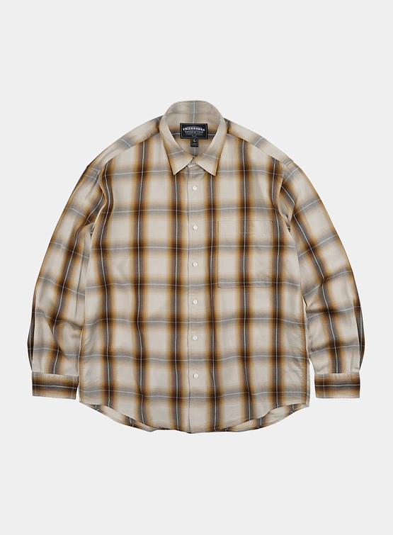 Рубашка FrizmWORKS Lyocell Check Relaxed Beige