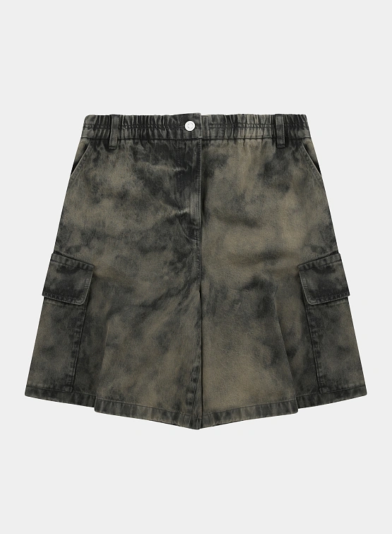 Женские шорты System Studios Washed Cargo Charcoal Grey