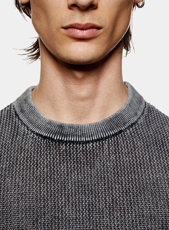 Лонгслив MKI MIYUKI ZOKU Pigment Black Loose Gauge L/S