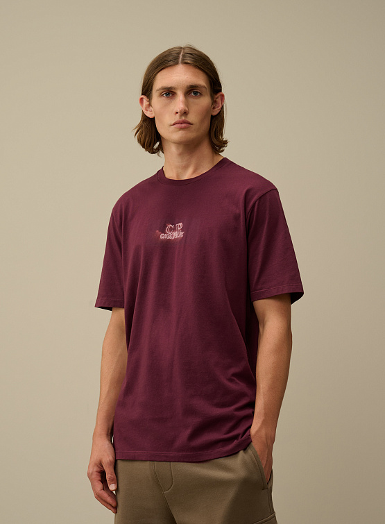 Футболка C.P. Company 24/1 Jersey Pencil Effect Potent Purple