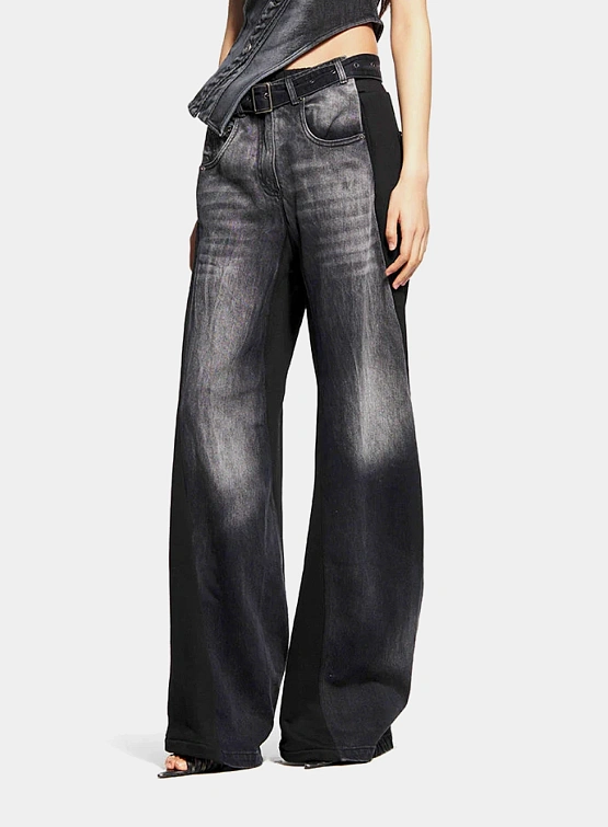 Женские джинсы MARRKNULL Dislocation Patchwork Black