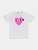 Футболка Comme des Garçons PLAY Big Pink Heart White