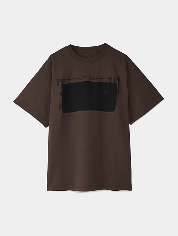 Футболка MM6 Maison Margiela Black Appliqué Brown