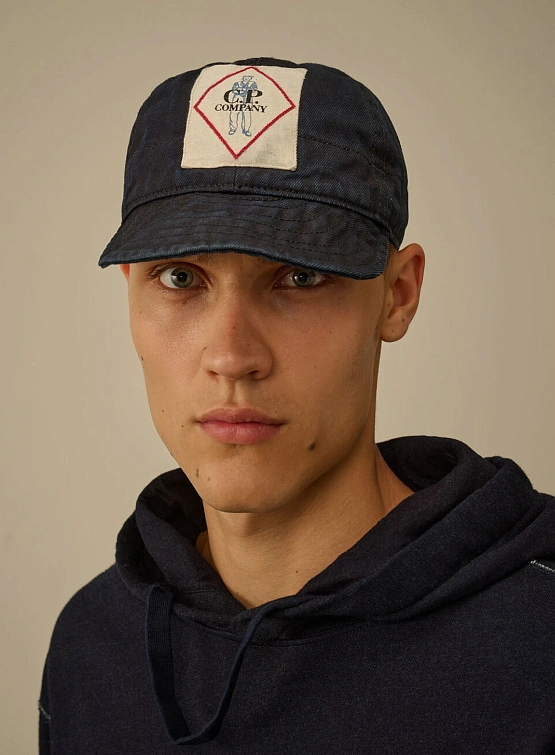 Кепка C.P. Company 3/4 Plated Denim Logo Cap