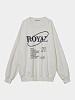 Женский свитшот Open YY Royal Letter Sweatshirt Ivory