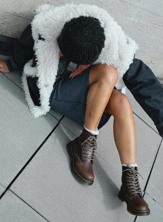 Женские ботинки Dr. Martens 1460 Pascal Serena Dark Khaki