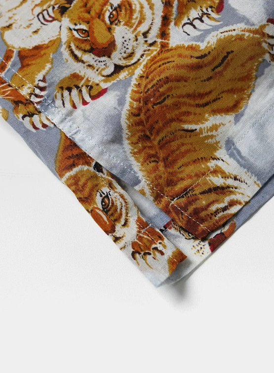 Рубашка FrizmWORKS Tiger Hawaiian Half Shirt Gray