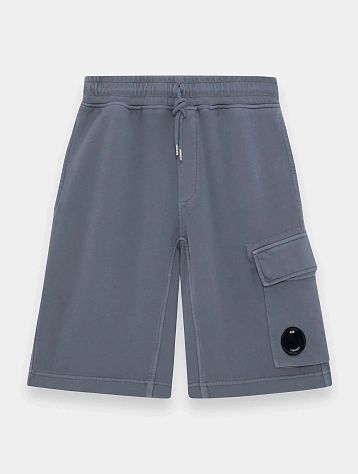 Шорты C.P. Company Cotton Diagonal Fleece Cargo Stormy Weather