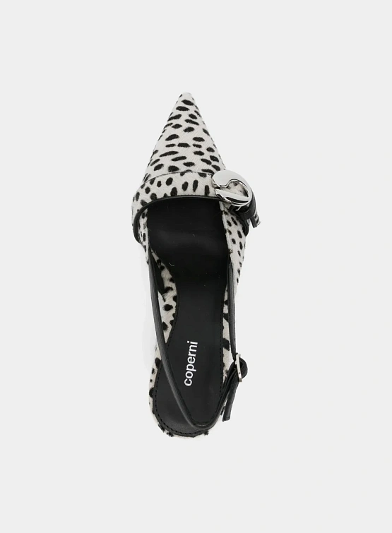 Женские туфли Coperni Belt Kitten Stiletto White/Black