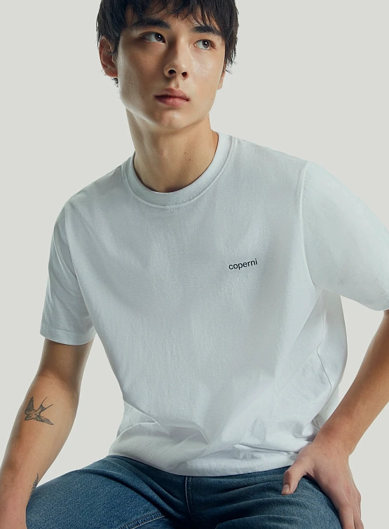 Футболка Coperni Logo Boxy T-Shirt White