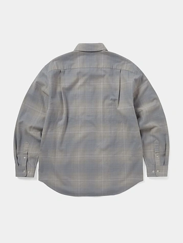 Рубашка thisisneverthat Flannel Check Shirt Grey