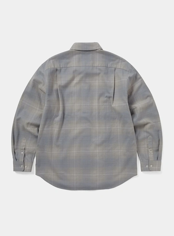 Рубашка thisisneverthat Flannel Check Shirt Grey