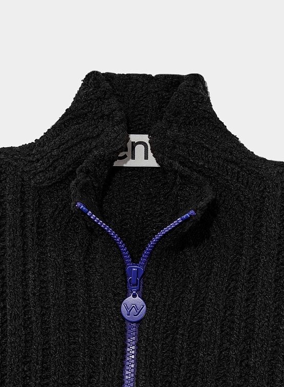 Женский жилет OPEN YY Ribbed Zip Knit Vest Black