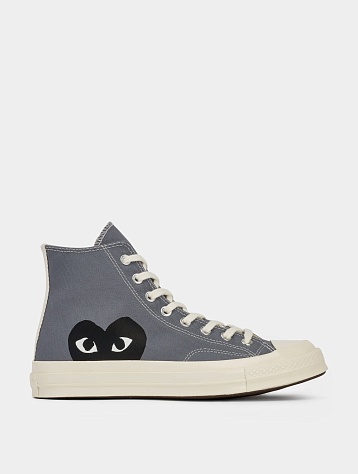 Кеды Converse x Comme des Garçons CDG PLAY Chuck 70 Hi Grey