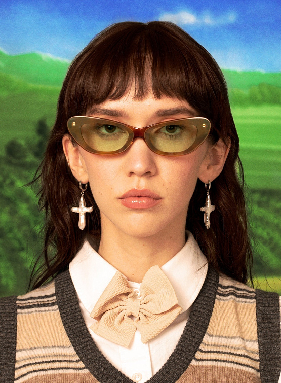 Очки Bonnie Clyde Hiro Tortoise & Green Tint