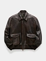 куртка coor vintage a-2 leather jacket dark brown