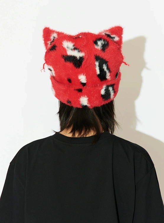 Шапка Charles Jeffrey Loverboy Fluffy Chunky Ears Red