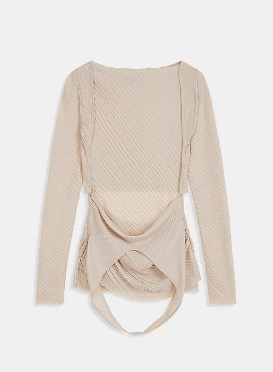 Женский топ OPEN YY Pleats Convertible Cream