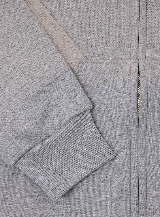 Зип-худи UNDERCOVER Fleece Nylon Tulle Layered Top Grey