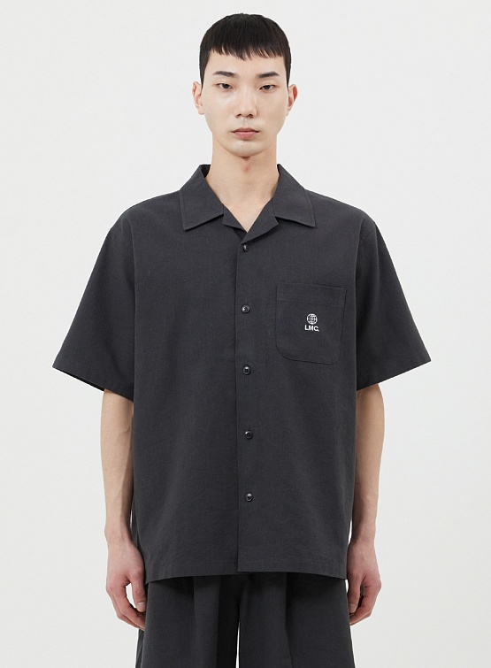 Рубашка LMC Globe Linen Short Slv Shirt Black