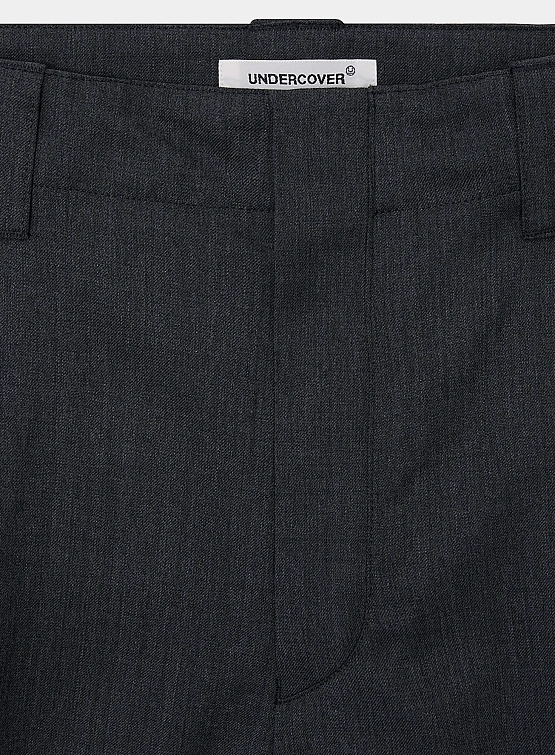 Брюки UNDERCOVER Pleated Wool Trousers Charcoal