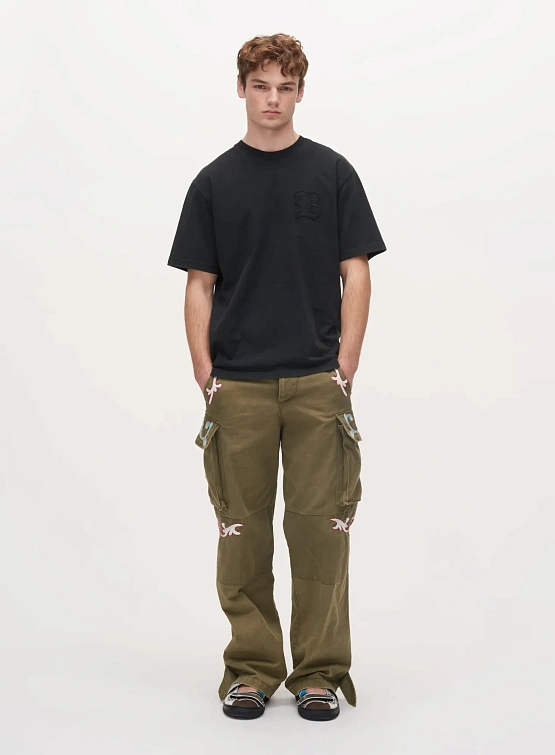 Футболка Bluemarble Stonewashed Chain Stitch Black