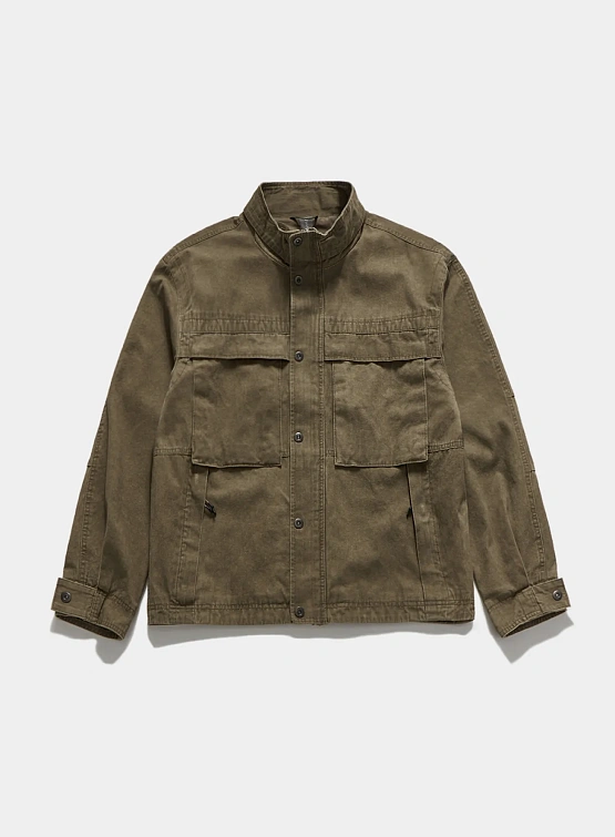 Овершот UNAFFECTED Stand Collar Washed Dusty Beige