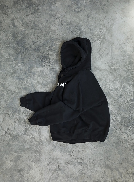 Худи BONSAI Drawstring Logo Hoodie Black